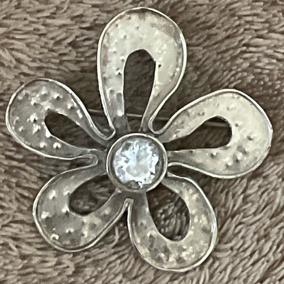 SILPADA 925cz  Vintage Flower Pendant Brooch Pin - Picture 1 of 4